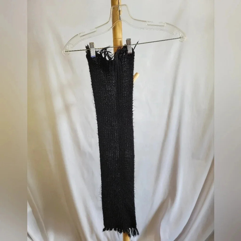 Vintage  Black Scarf Winter - Picture 2 of 3